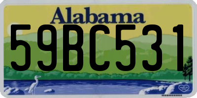 AL license plate 59BC531