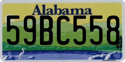 AL license plate 59BC558