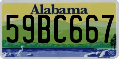 AL license plate 59BC667