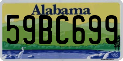 AL license plate 59BC699
