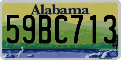 AL license plate 59BC713
