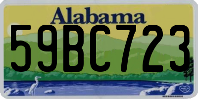 AL license plate 59BC723
