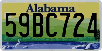 AL license plate 59BC724