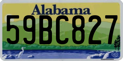AL license plate 59BC827