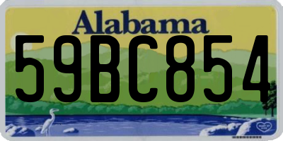 AL license plate 59BC854