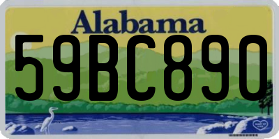 AL license plate 59BC890