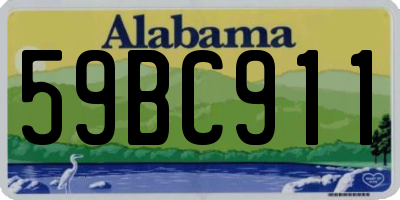 AL license plate 59BC911