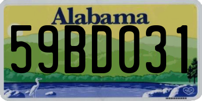 AL license plate 59BD031