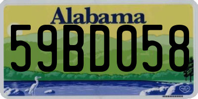 AL license plate 59BD058