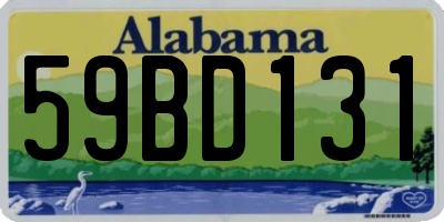 AL license plate 59BD131