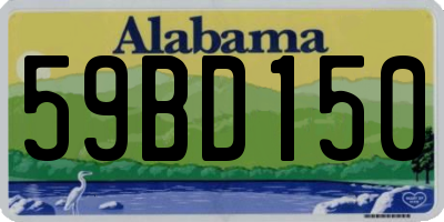 AL license plate 59BD150