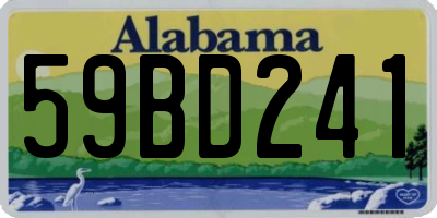 AL license plate 59BD241
