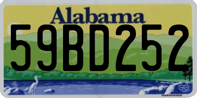 AL license plate 59BD252