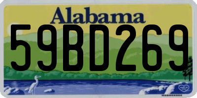 AL license plate 59BD269
