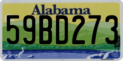 AL license plate 59BD273