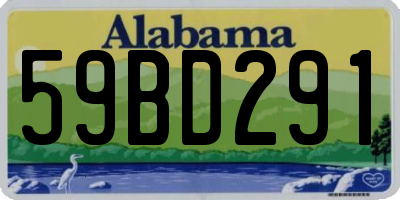 AL license plate 59BD291