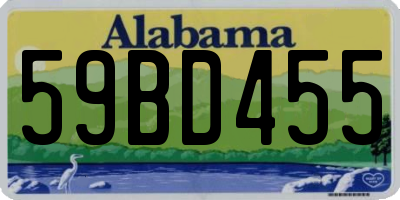 AL license plate 59BD455