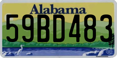 AL license plate 59BD483