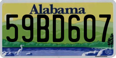AL license plate 59BD607