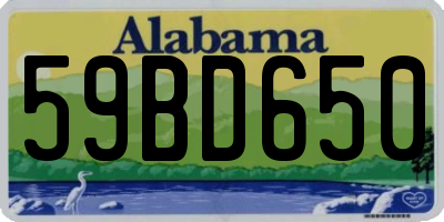 AL license plate 59BD650