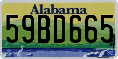 AL license plate 59BD665