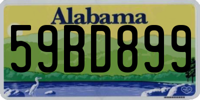 AL license plate 59BD899
