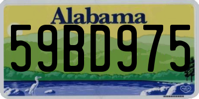 AL license plate 59BD975