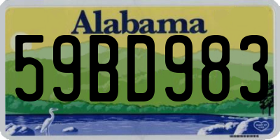 AL license plate 59BD983