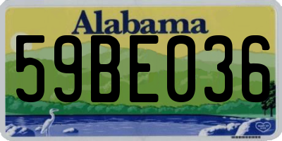 AL license plate 59BE036