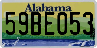 AL license plate 59BE053