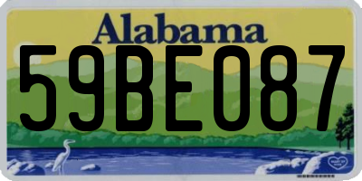 AL license plate 59BE087