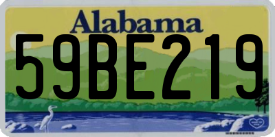 AL license plate 59BE219