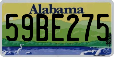 AL license plate 59BE275