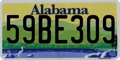 AL license plate 59BE309