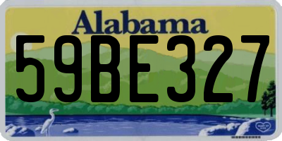 AL license plate 59BE327