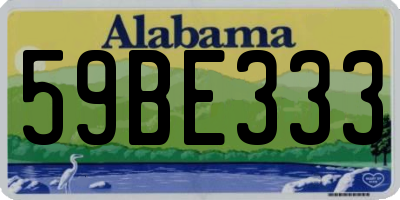 AL license plate 59BE333