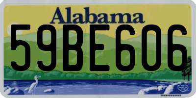 AL license plate 59BE606