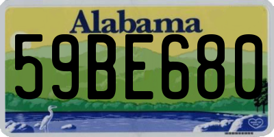 AL license plate 59BE680