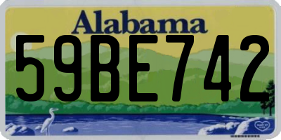AL license plate 59BE742