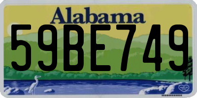 AL license plate 59BE749