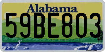 AL license plate 59BE803
