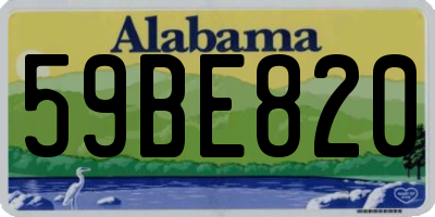 AL license plate 59BE820