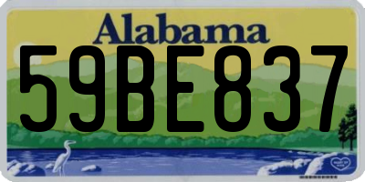 AL license plate 59BE837