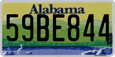 AL license plate 59BE844