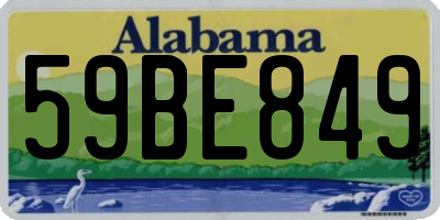 AL license plate 59BE849
