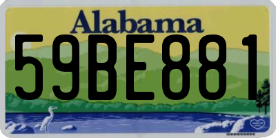 AL license plate 59BE881