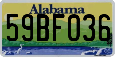 AL license plate 59BF036