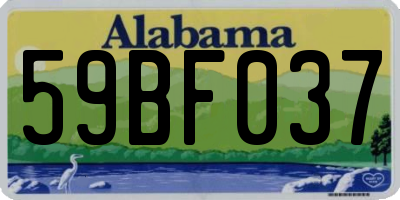 AL license plate 59BF037