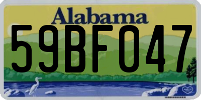 AL license plate 59BF047