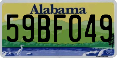 AL license plate 59BF049